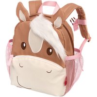 sigikid Mini Rucksack Pony Love Kinderrucksack für Krippe, Kita, Ausflüge empfohlen für Mädchen ab 2 Jahren, Rosa/Braun/Pony