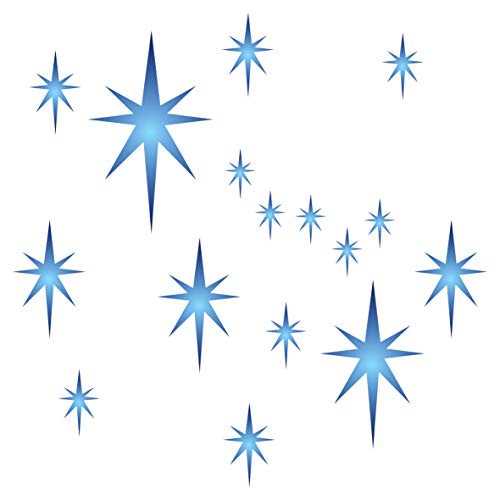 Stern-Schablone – 35,5 cm x 35,5 cm (L) – große wiederverwendbare Sternenhimmel Cluster Allover Muster Wandschablone Vorlage