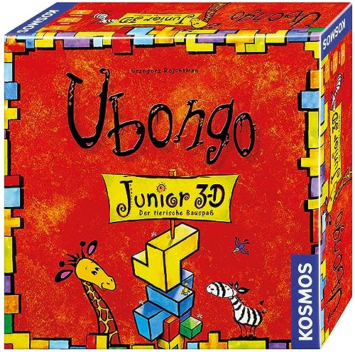Kosmos 697747 - Ubongo 3-D Junior, Der tierische Bauspaß, rasantes Kinderspiel ab 5 Jahren, mit 3D-Bausteinen