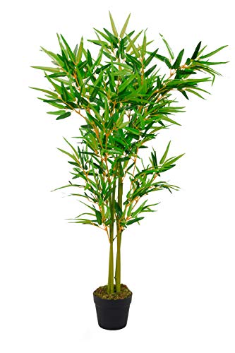 Deko Pflanze Bambus mit echten Stämmchen im Topf 115 cm
