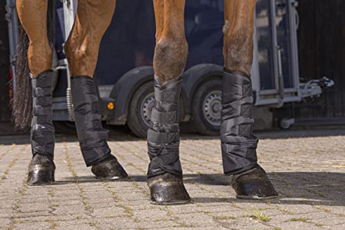 Transportgamaschen niedrig Ekkia schwarz Warmblut