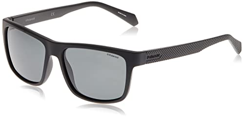 Polaroid Herren PLD 2058/S M9 003 55 Sonnenbrille, Schwarz (Matt Black Grey)