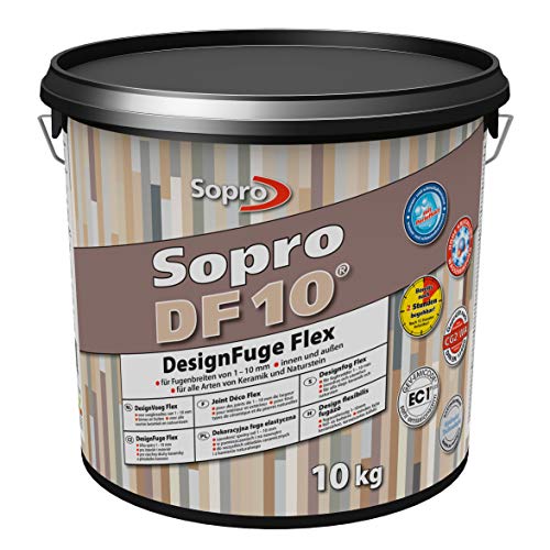 Sopro DF 10® DesignFuge Flex | silbergrau - zementärer, flexibler, schnell erhärtender und belastbarer Fugenmörtel | silbergrau (10 kg)