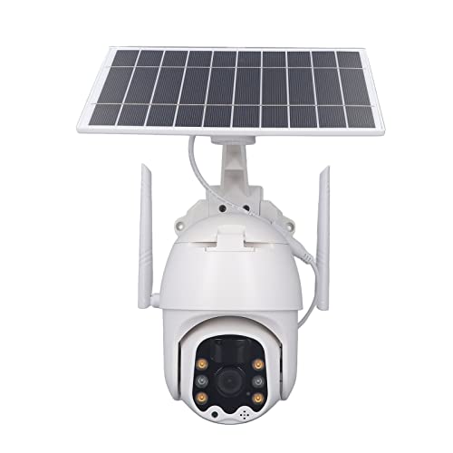 Oumefar Solar-Überwachungskamera, Kabellose Outdoor-Solar-Überwachungskamera P 1080P HD 360 ° PIR-Bewegungserkennungs-Außenkamera für Halle (4G EU)