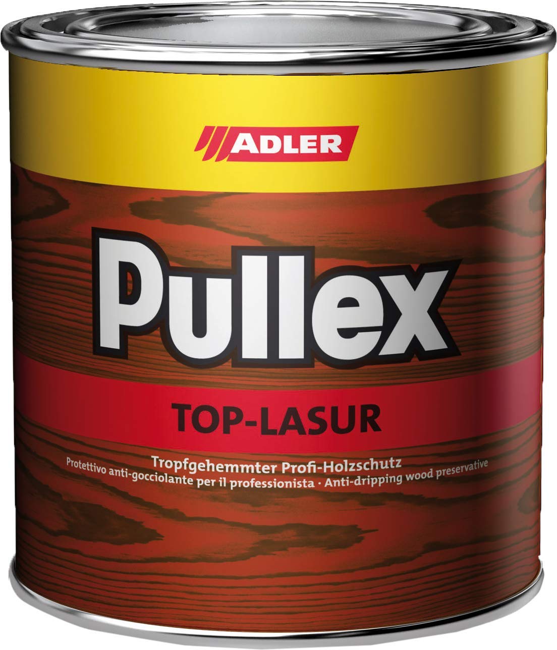 ADLER Pullex Top-Lasur - 2,5 L Lärche - Tropfgehemmte Holzlasur in Profi-Qualität für Holz außen - Lasur in verschiedenen Holzfarbtönen