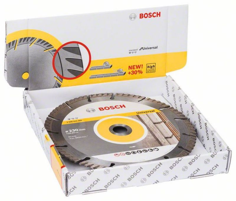 Bosch Diamanttrennscheibe Standard for Universal, 230 x 22,23 x 2,6 x 10 mm, 10er-Pack 2608615066