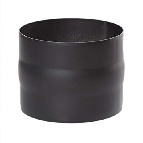 Ø 180mm - Ofenrohr Adapter schwarz - 2 mm Stahlblech - bis 600°C - Senotherm-Beschichtung - rußbeständig - frost- und tauwasserbeständig - erfüllt DIN Norm 1856-2