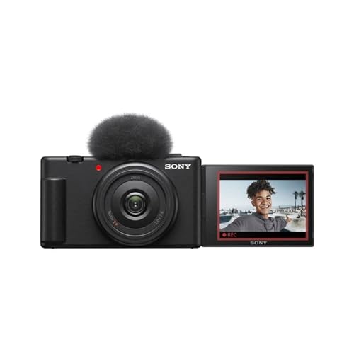 Sony ZV-1F Vlog Kamera | Digitalkamera (Variabler Winkeldisplay, 4K Video, Schweraufnahme, Vlog Funktionen) - Schwarz