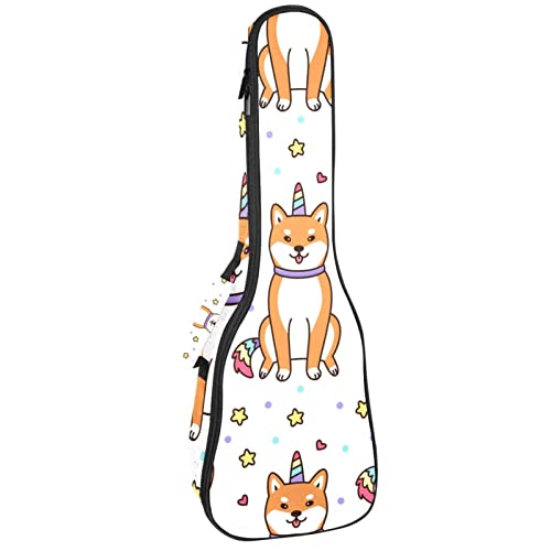 Ukulele Koffer Einhorn-Hund Ukulele Tasche 21 Zoll Wasserdicht Oxford Gig Bag Mit Tasche Jungen Mädchen