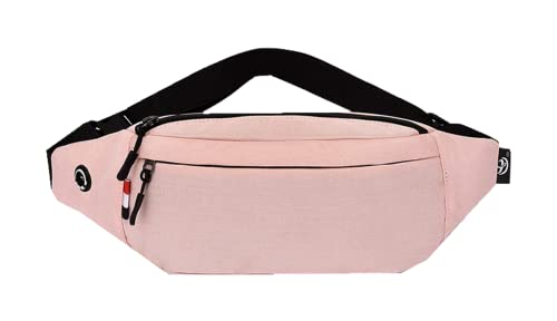 Unisex Casual Leichte Brusttasche Mehrzweck-Umhängetasche Outdoor Sport Hüfttasche, hellrosa, Einheitsgröße, Slingback