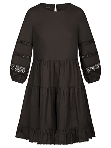 ApartFashion Damen Baumwollkleid Kleid, schwarz, Normal