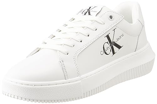 Calvin Klein Jeans Damen Chunky Cupsole Lace-up Mon LTH Wn Sneaker, weiß, 36 EU