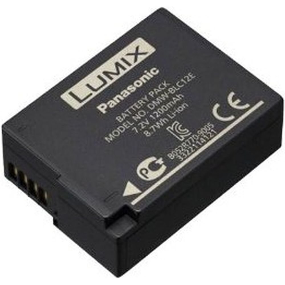 Panasonic LUMIX DMW-BLC12E Li-Ionen Akku 7,2V, 1200 mAh (geeignet für GH2, G5, FZ200, GX8, G70, FZ1000, FZ300, FZ200)