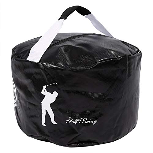 Maquer Tragbarer Indoor Golf Sandsack, Golf Impact Bag, Golf Training Bag, für Swing Training zum Golftraining(Black)