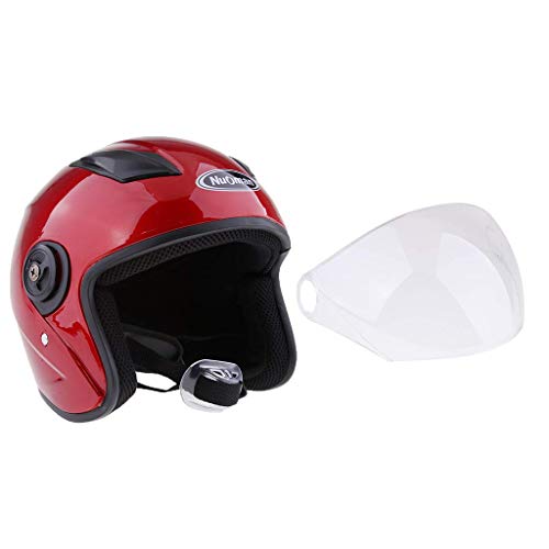 Tubayia Motorradhelm Klapphelm Integralhelm Schutzhelm Motorrad Helm mit Sonnenblende für Damen (Rot)