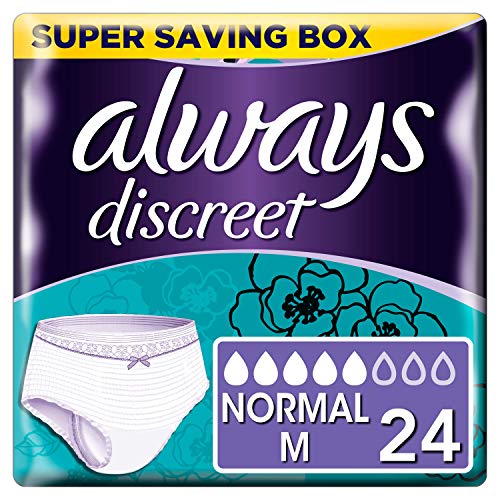 Always Discreet Unterhose für Inkontinenz / Blasenschwäche, Packung mit 2 x 12 Stück