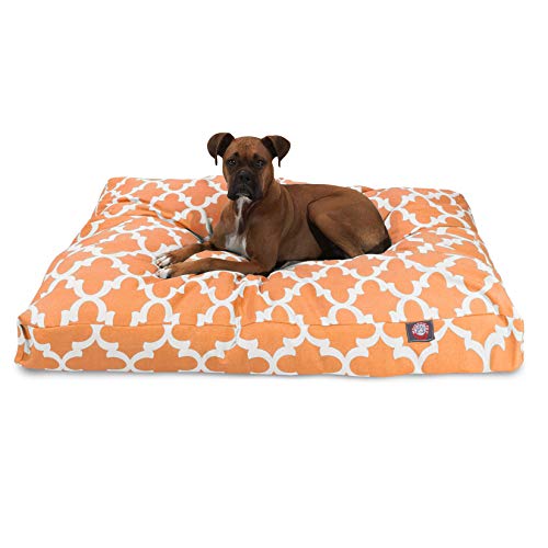 Majestic Peach Trellis Extra Large Rectangle Indoor Outdoor Pet Dog Bed with Removable Washable Cover by Pet Products
