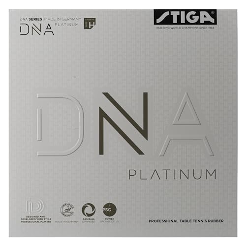 Stiga Unisex-Adult DNA Platinum H Tischtennisbelag, Schwarz, 2.3