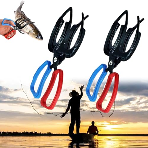 Upgrade 3 Claw Fish Gripper, Fishing Pliers Gripper Metal Fish Control Clamp Claw, Fish Holder, Fish Grabber Tool, Multifunctional Fish Claw Gripper (2 Claw-2PCS)