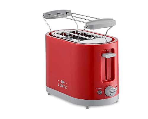 2-Scheiben Toaster mit Auftaufunktion Lentz Rot