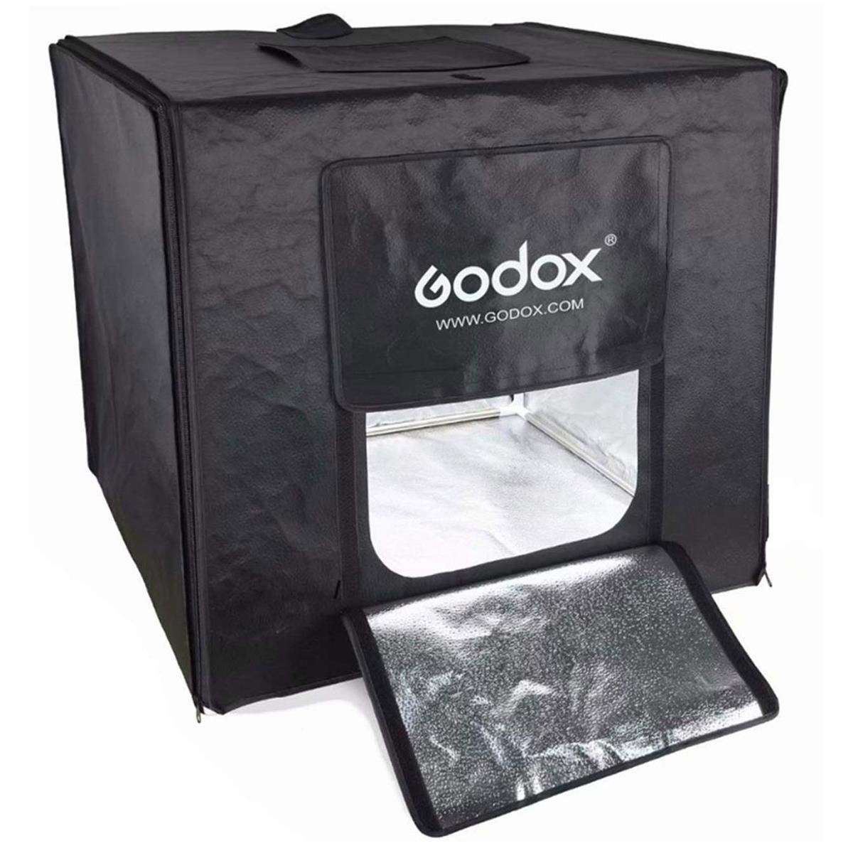 Godox Portable Triple Light LED Ministudio - 80x80x80cm - Professionelle Fotostudiobeleuchtung, Produktfotobox, Mini-Fotostudio für Produktfotos