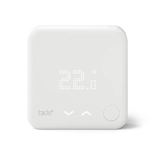 tado° Smartes Thermostat (Verkabelt) Starter Kit V3+ – Intelligente Heizungssteuerung, Einfache DIY Installation, kompatibel mit Alexa, Siri & Google Assistant, Betrieb mit wiederaufladbaren Batterien
