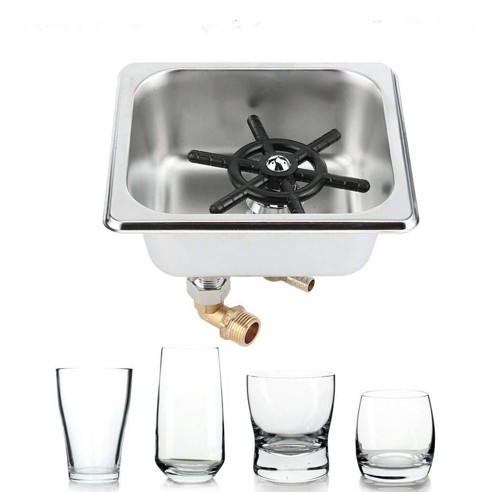 【𝐎𝐬𝐭𝐞𝐫𝐧】 Cup Cleaner Sink Glass Rinser, automatische Edelstahl Cup Washer Reiniger Glass Rinser für Hotel Bar Kaffee Milch Tee Tasse