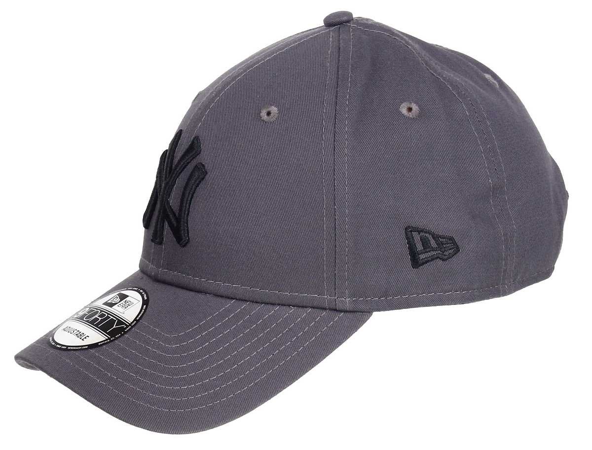 New Era Kappe Herren Damen New York Yankees Strapback gebogener Schirm hinten verstellbar Einheitsgröße, Yankees-Graphite, One-size-fitts-all