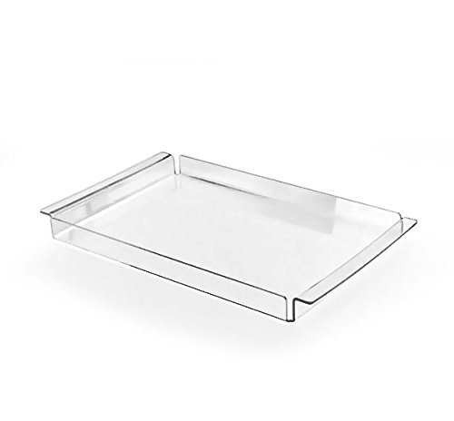 Hansen Tablett/Serviertablett/Servierplatte/Frühstückstablett/Tray aus kristallklarem Acryl/Acrylglas - klein (340 x 180 x 30 mm)