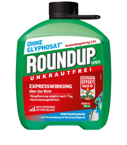 Roundup AC Unkrautfrei, Anwendungsfertiges Spray zur Bekämpfung von Unkräutern, Gräsern und Moos, 3 Liter Sprühsystem