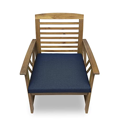 Stuhlkissen Stuhlauflage Stuhlpolster Sitzkissen Abnembar Bezug Mit Reißverschluss Auflage Gartenkissen Set (4X 50x50x5, Blau)
