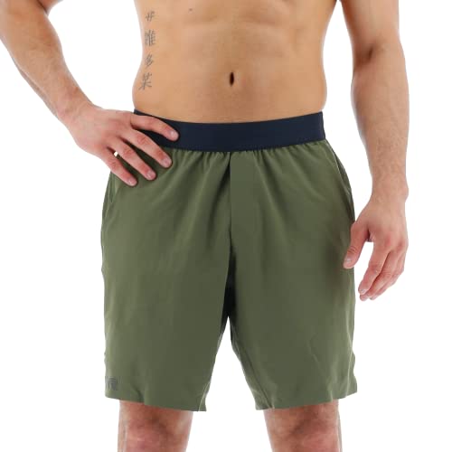 TYR Herren Athletic Performance Workout Gefütterte 17,8 cm Shorts, olivgrün, Medium