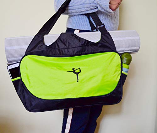 Etopfashion wasserdichte Fitness-Tasche, Rucksack, Umhängetasche mit verstellbaren Riemen (nur Tasche), mit Halterung für Yoga-Matte, damen, rot