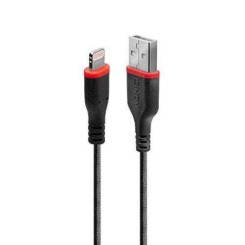 LINDY 2m verstärktes USB Typ A an Lightning Ladekabel