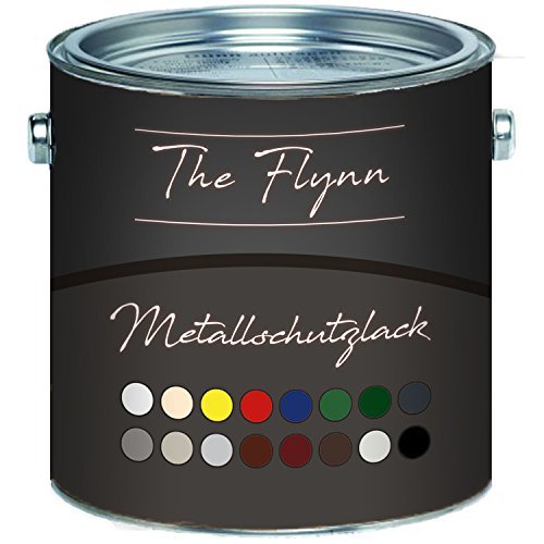 The Flynn Metallschutzfarbe hochwertiger Metallschutzlack Toller Schutz vor Rost - einzigartige Fülle - markellose Farben! Metall-Lack (2,5 L, Feuerrot (RAL 3000))