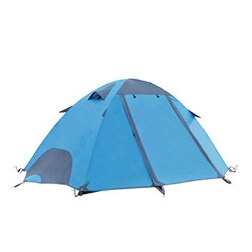 Zelte für Camping, Campingzelt, Personen-Familienzelt, doppellagiges Außenzelt, wasserdicht, winddicht, Anti-UV-Zelt mit abnehmbarem Regenschutz, einfacher Aufbau für Camp-Rucksackreisen (Farbe: Grün)
