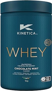 Kinetica Whey Protein Powder, 76 Portionen, Schokolade und Minze, 1 kg