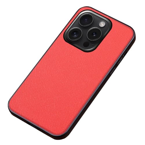 CHNZUX Slim Hülle for iPhone 15/15 Pro/15 Plus/15 Pro Max Stoßfestigkeit Shell Mit Kratzresistenz Fallschutz Hülle Mit Kameraschutz Anti-fingerabdruck Case (Rot,15 Plus)