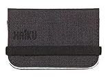 HAIKU RFID Mini Wallet 2.0, minimalistische Tasche und Geldbörse, RFID-Blockierung, Kreditkarte und Ausweishalter mit zusätzlichem Schutz, Black in Bloom, RFID-Brieftasche