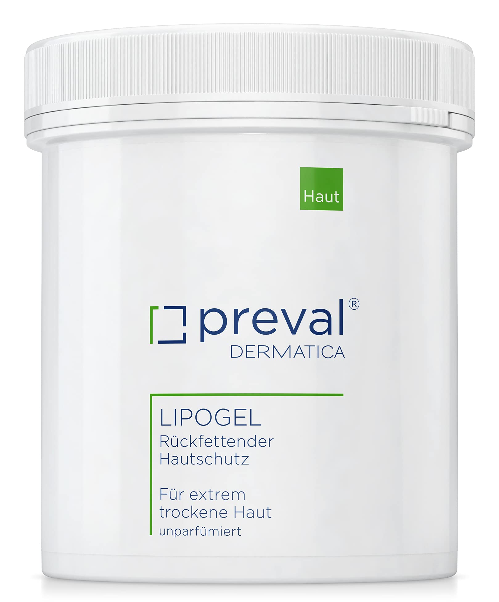 preval® LIPOGEL | Rückfettender Haut- und Kälteschutz für rissige, trockene und zu Juckreiz neigende Haut (400g)