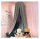 Prinzessin Hanging Dome-Moskitonetz Licht blockiert Vorhänge Betthimmel, Mädchen Schlafzimmer Nacht Zelt, Baby Bettwäsche Kuppelzelt, Home Decoration spielen Lesezelt, grau