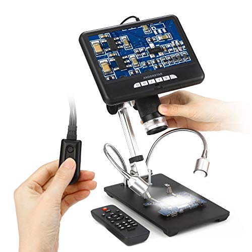 Andonstar Digitales Mikroskop AD207 mit 7 Zoll LCD Display USB Elektronische Mikroskop Kamera für Leiterplatte Reparatur Löten