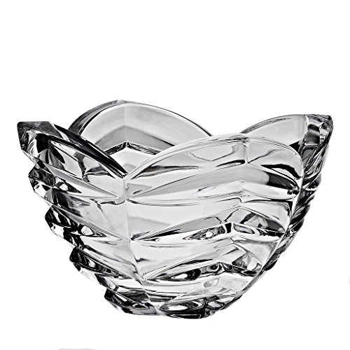 Schale Obstschale Salatschüssel Waves Transparent 19,5 X 19,5 cm Kristallglas