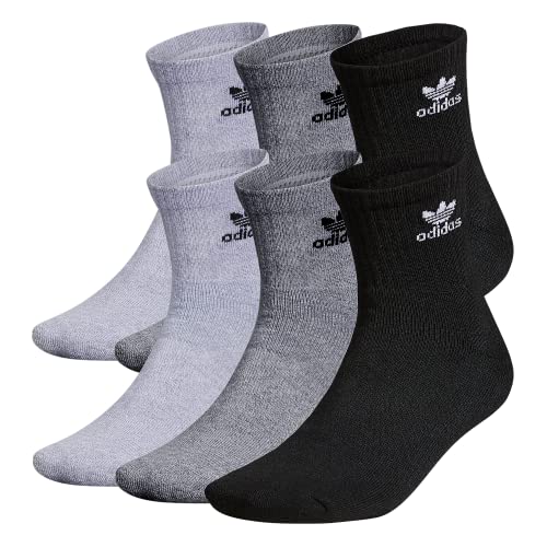 adidas Originals Quarter Socken für Herren, Grau/Onix Grau/Schwarz, L