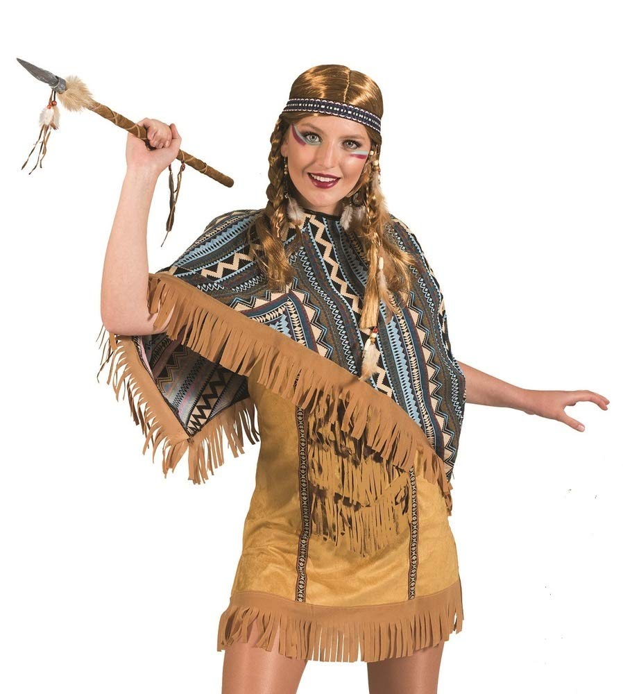 Das Kostümland Indianerin Cherokee Kostüm für Damen Kurz Gr. 40 42