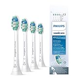 Philips Sonicare Original C2 Optimal Plaque Defence (ehemals ProResults Plaquekontrolle) - 4er-Pack in Weiß (Modell HX9024/10)