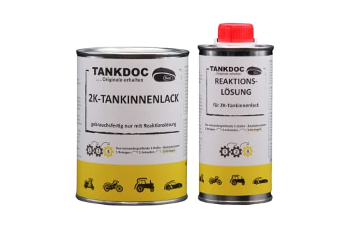 Tankdoc Tanksanierung 2K-Tankinnenlack Versiegelung 675g Farbe lichtgrau (2K-Tankinnenlack 675g lichtgrau)