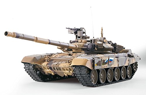 Ferngesteuerter Panzer mit Schussfunktion "Russland T-90" Heng Long 1:16 mit Rauch&Sound und Metallgetriebe -2,4Ghz