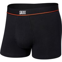 Saxx Men’s Underwear - Non-Stop Stretch Baumwoll-Trunk-Boxers eng, mit integrierter Ballpark Pouch TM und Eingriff – Weich, Atmungsaktiv and Feuchtigkeitsregulierend - Herrenunterwäsche, Schwarz, M