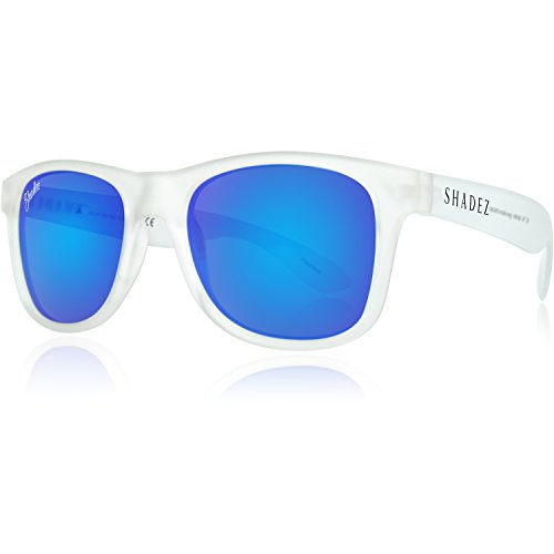 SHADEZ Unisex-Sonnenbrille, transparent-blau, 50, Transparent-Blau
